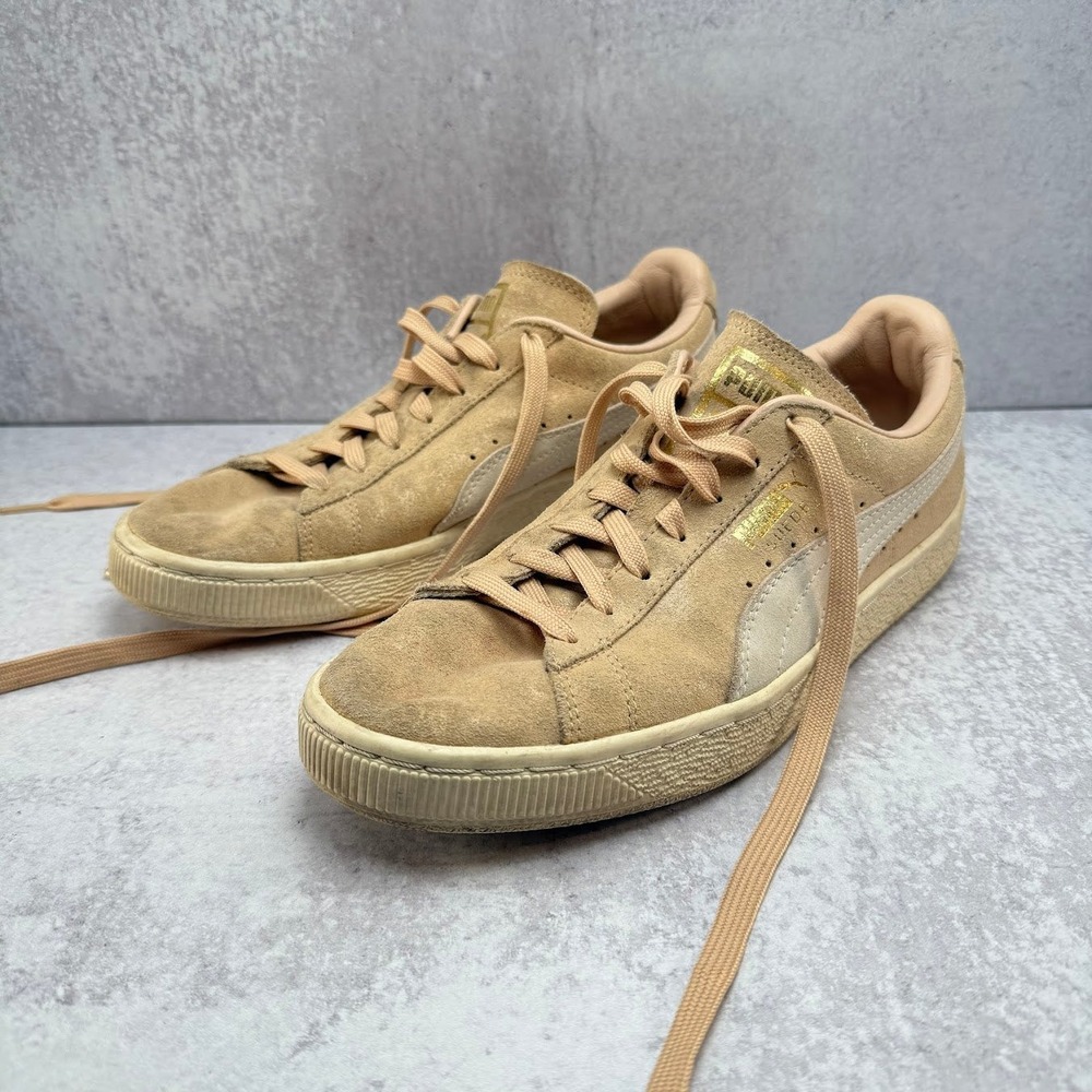 Puma Suede XL Low Ankle Sneakers Beige Sand Pinkish Tone?‎ Womens 9 EUR 40